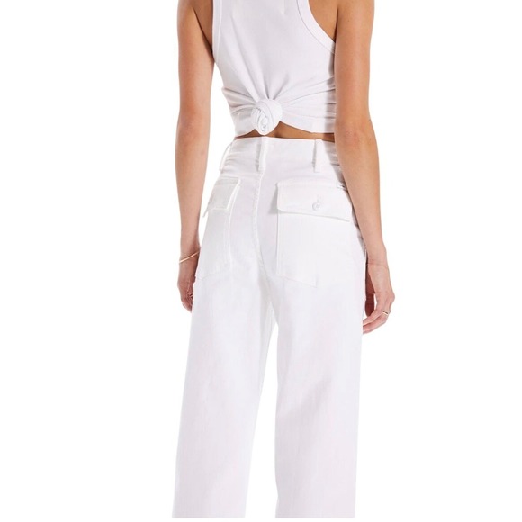 MOTHER Patch Pocket‎ Private Ankle Fray Jeans in Fairest of Them All Size 33 - Picture 2 of 11